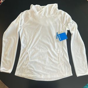 Columbia sportswear White Fleece hoodie, small